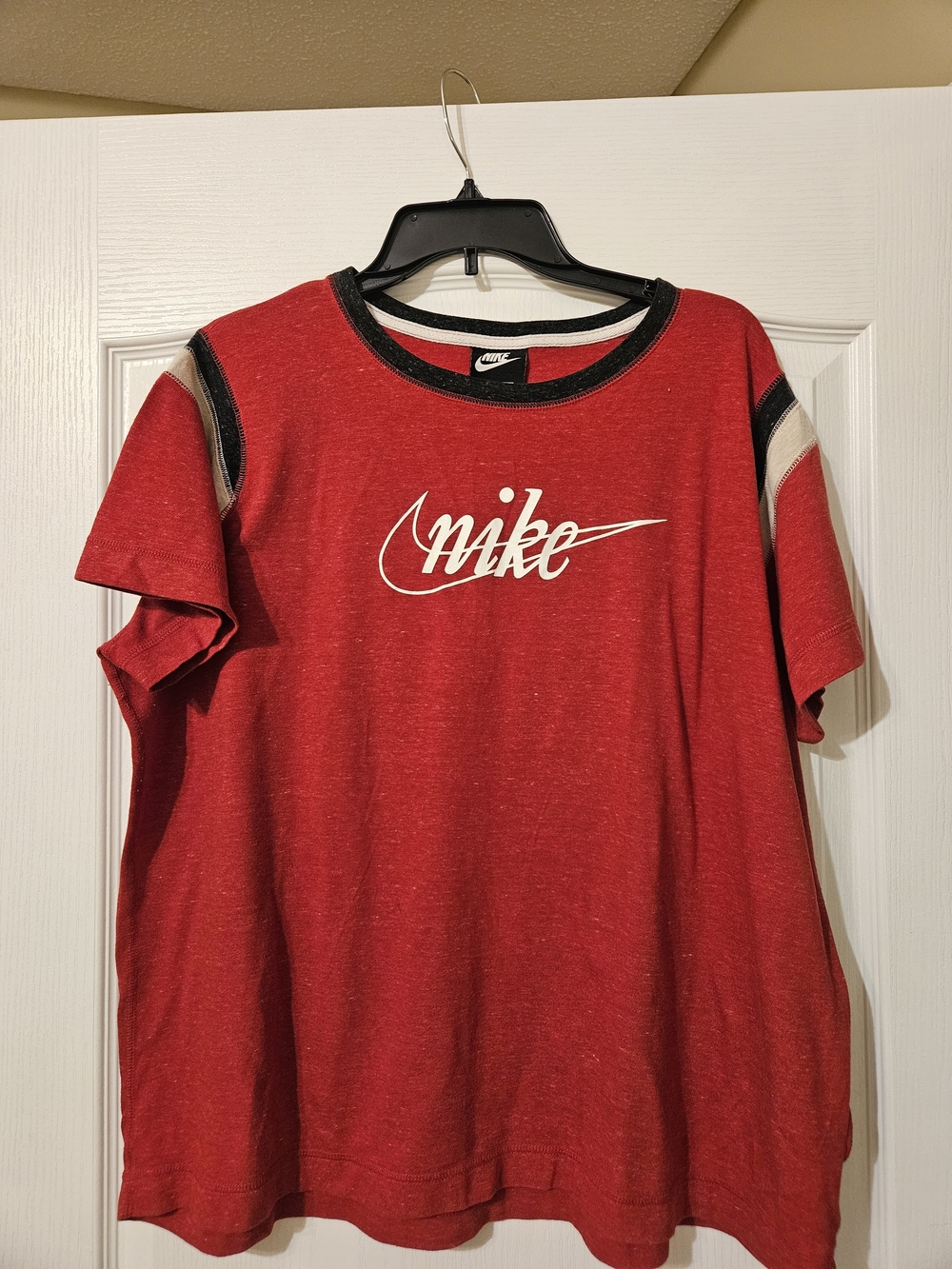 Nike Men's Red Logo Short Sleeve Shirt
